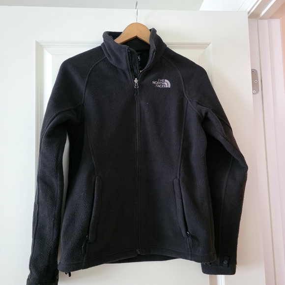 The North Face Zip Up Fleece Jacket Womens Size S Black Embroidered Logo - Picture 8 of 9
